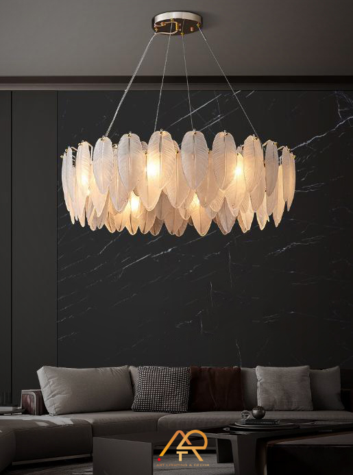 Đèn Chùm Lá Ngọc Sang Trọng ART-7066