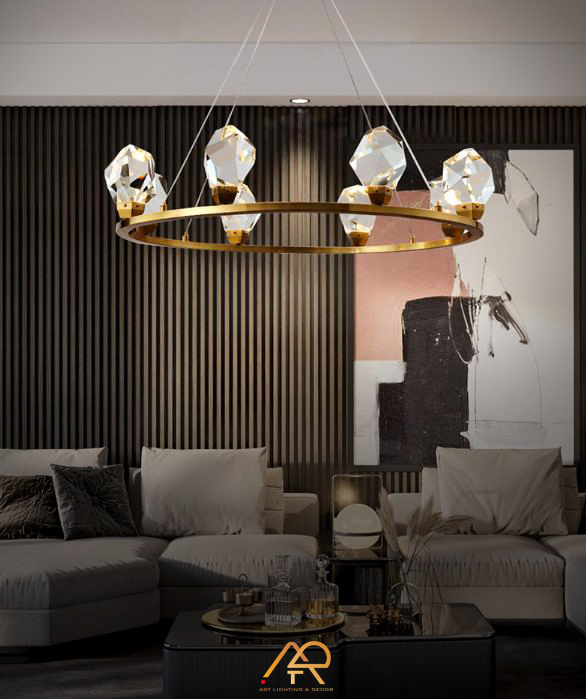 Đèn Chùm Pha Lê Vòng Ngọc Aurora Crown ART-7074