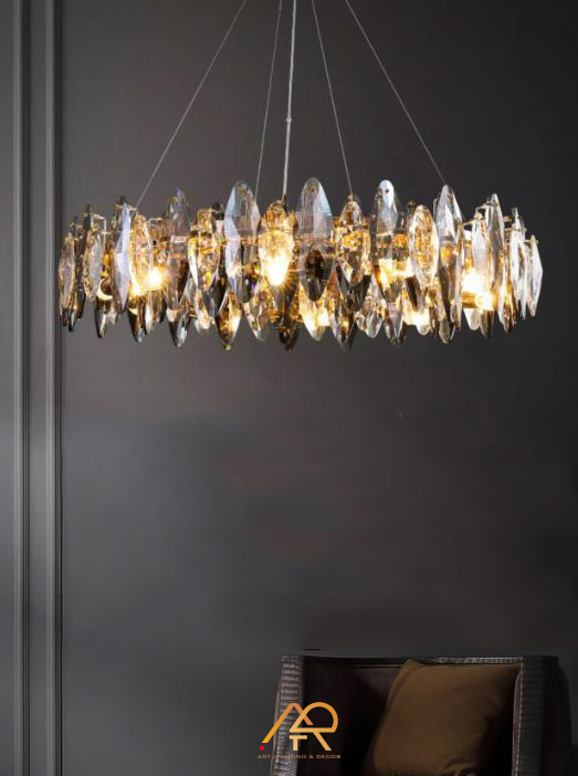 Đèn Chùm Pha Lê Lá Vàng Aurora Leaf ART-7076