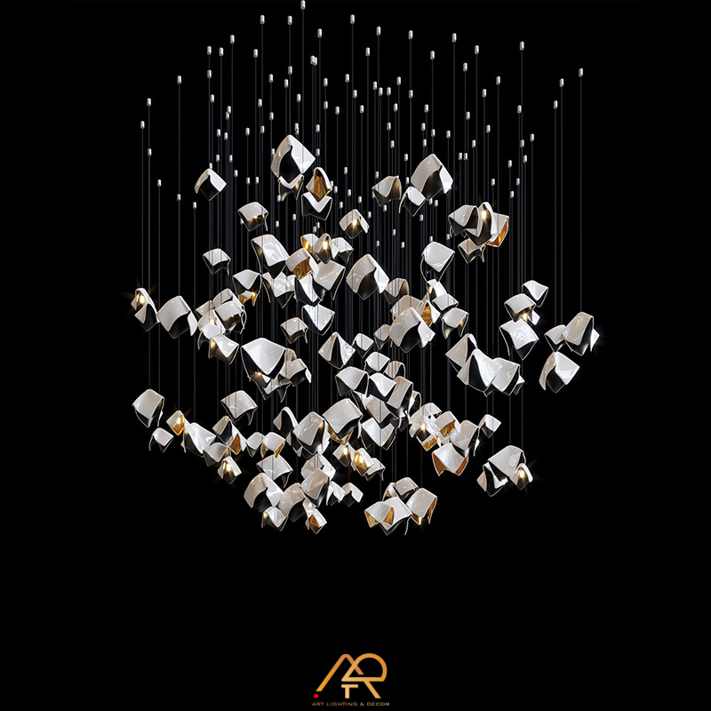 Đèn Chùm Thông Tầng Nghệ Thuật LUX Origami Sky ART-5026