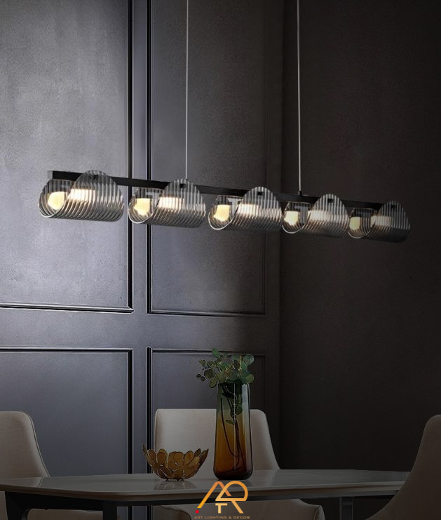Đèn Thả Trần Nghệ Thuật Hiện Đại LUX Glass Wave Linear ART-4079