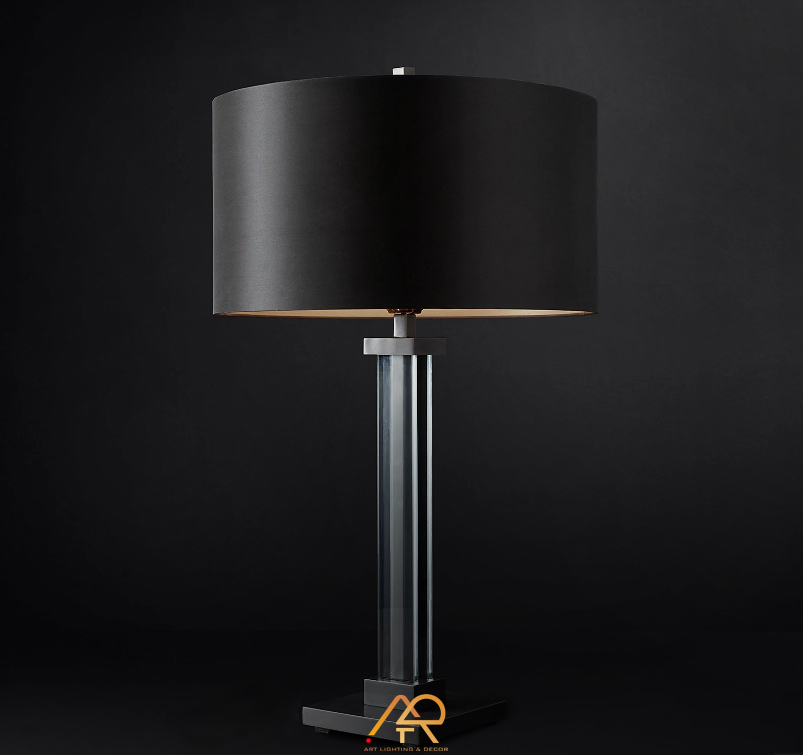 Đèn Bàn Pha Lê Chụp Đen Cao Cấp LUX NOIR ART-2023 