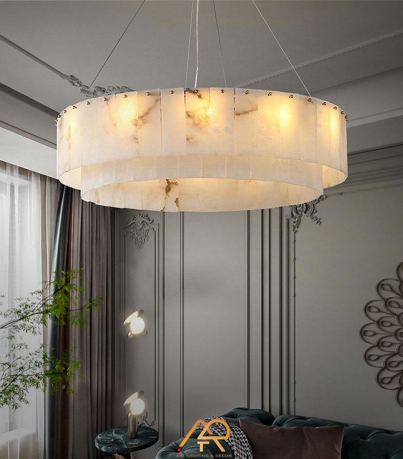Đèn Chùm Đá Tự Nhiên Hoàng Gia Aurora Grande ART-7041