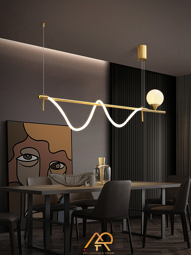 Đèn Thả Trang Trí Sóng Lượn Ánh Vàng Lumina Wave ART-4057