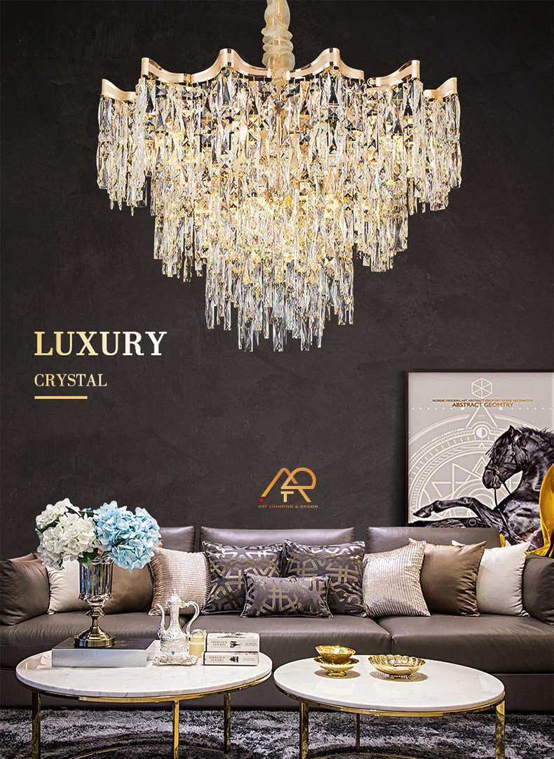 Đèn chùm pha lê thông tầng ART 555