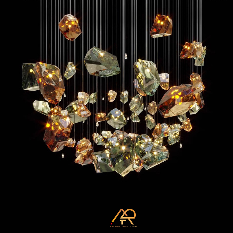 Đèn chùm pha lê thông tầng tự do ART 5014