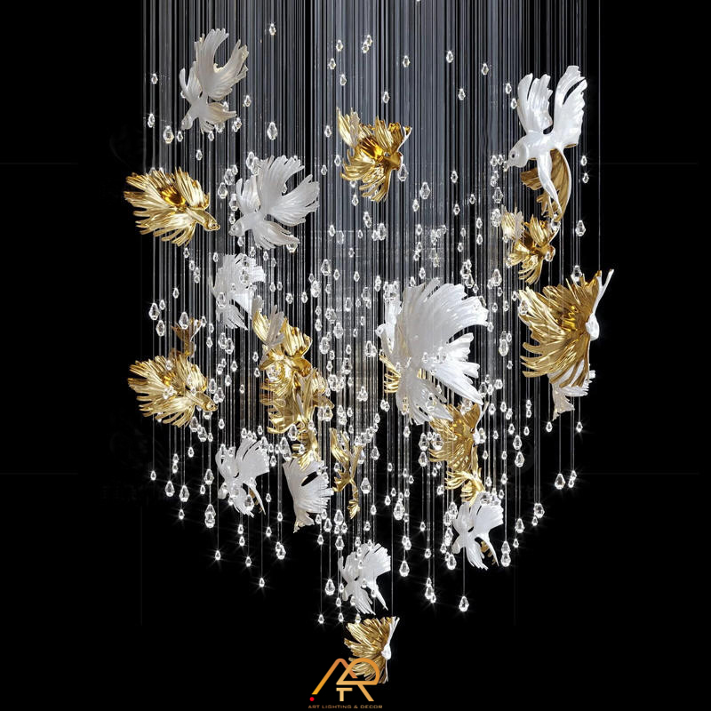 Đèn Chùm Thông Tầng Cao Cấp LUX Bird Symphony ART-5028