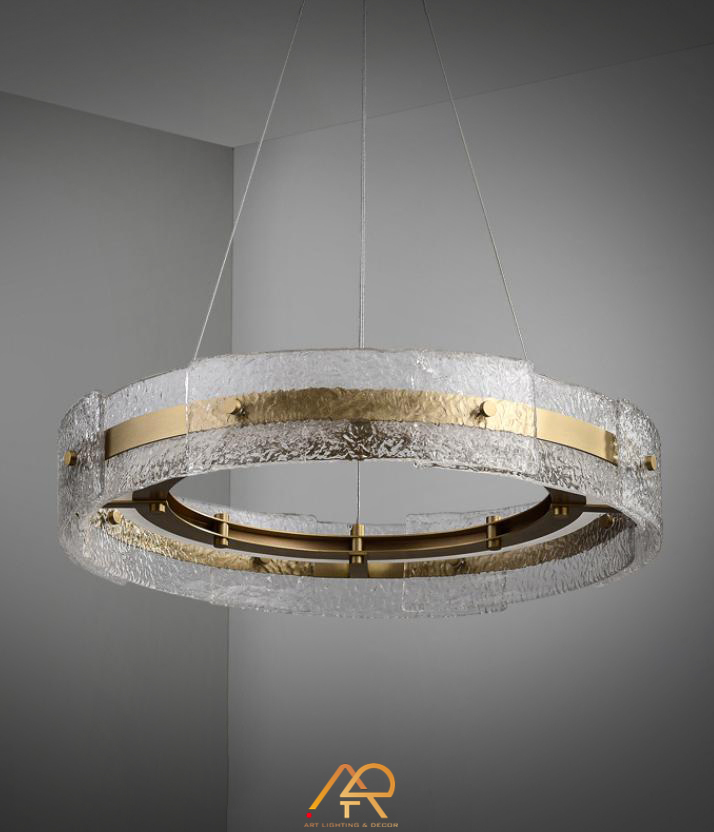 Đèn Chùm Pha Lê Vòng Ánh Kim Chandelier ART-7051