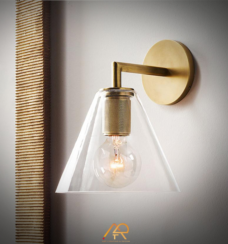 Đèn Tường Thủy Tinh Nón Kim Cổ ART-8030