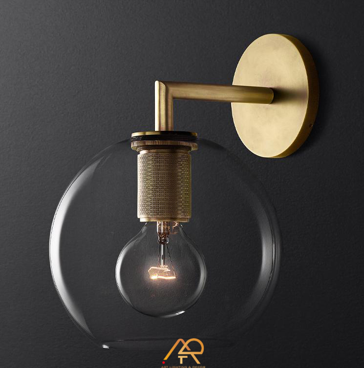 Đèn Tường Thủy Tinh Tròn Kim Cổ ART-8031