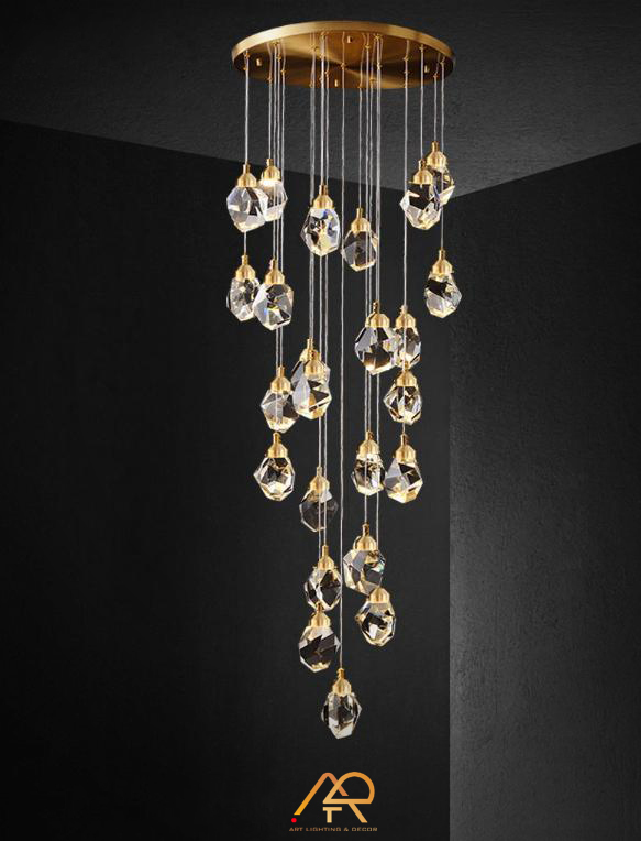 Đèn Chùm Pha Lê Aurora Crystal Drops ART-7073