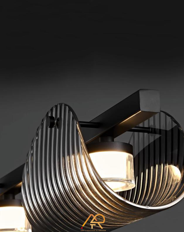 Đèn Thả Trần Nghệ Thuật Hiện Đại LUX Glass Wave Linear ART-4079