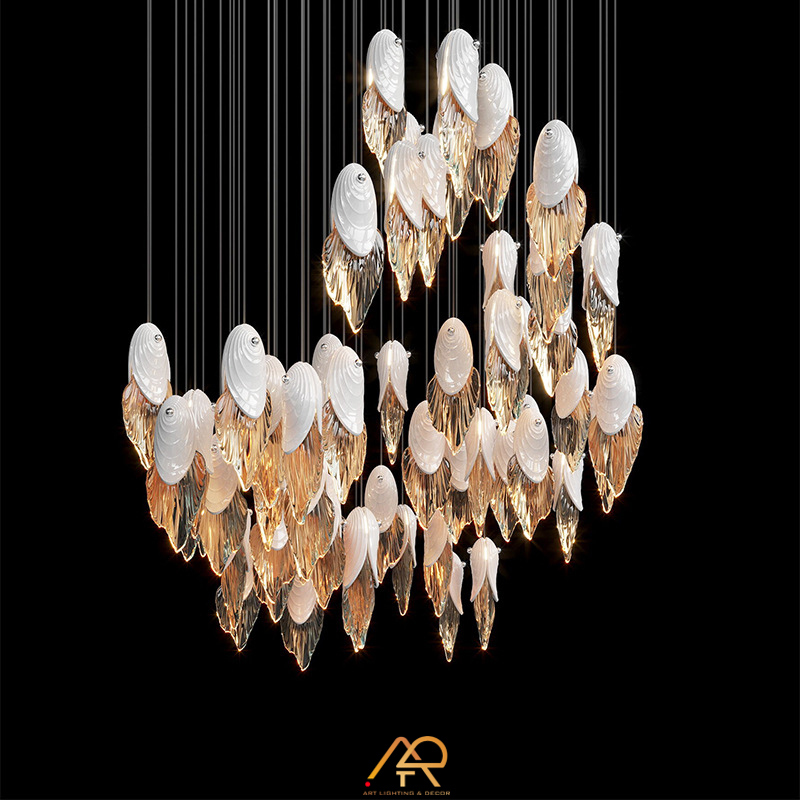 Đèn Chùm Thông Tầng Vỏ Sò Pha Lê Royal Shell ART-5020