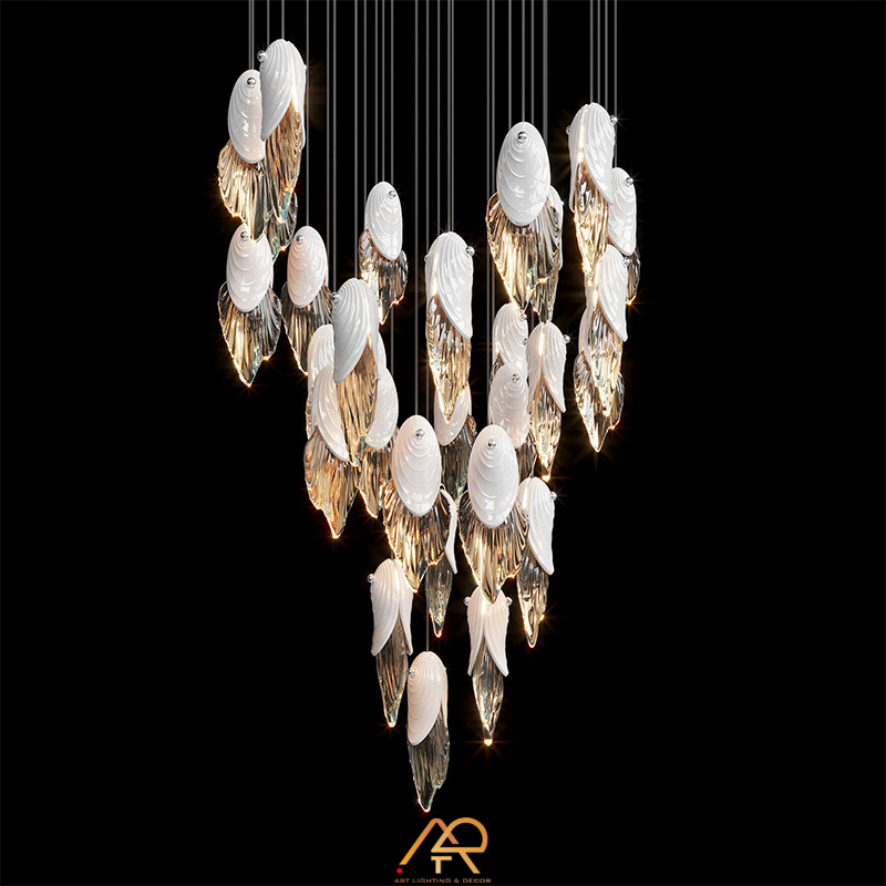 Đèn Chùm Thông Tầng Vỏ Sò Pha Lê Royal Shell ART-5020