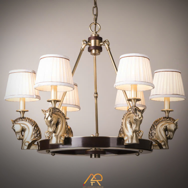 Đèn Chùm Nghệ Thuật Horse Head ART-7083