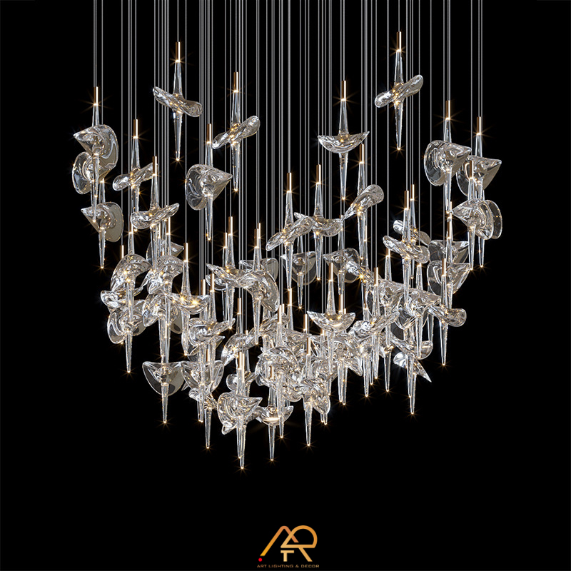 Đèn Chùm Thông Tầng Cao Cấp LUX Crystal Galaxy ART-5025