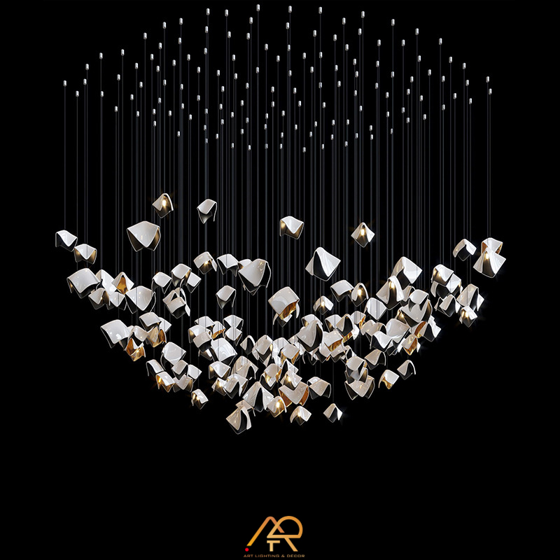 Đèn Chùm Thông Tầng Nghệ Thuật LUX Origami Sky ART-5026