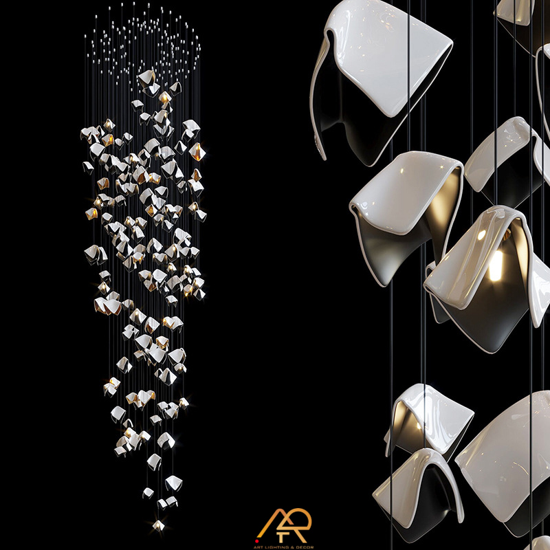 Đèn Chùm Thông Tầng Nghệ Thuật LUX Origami Sky ART-5026