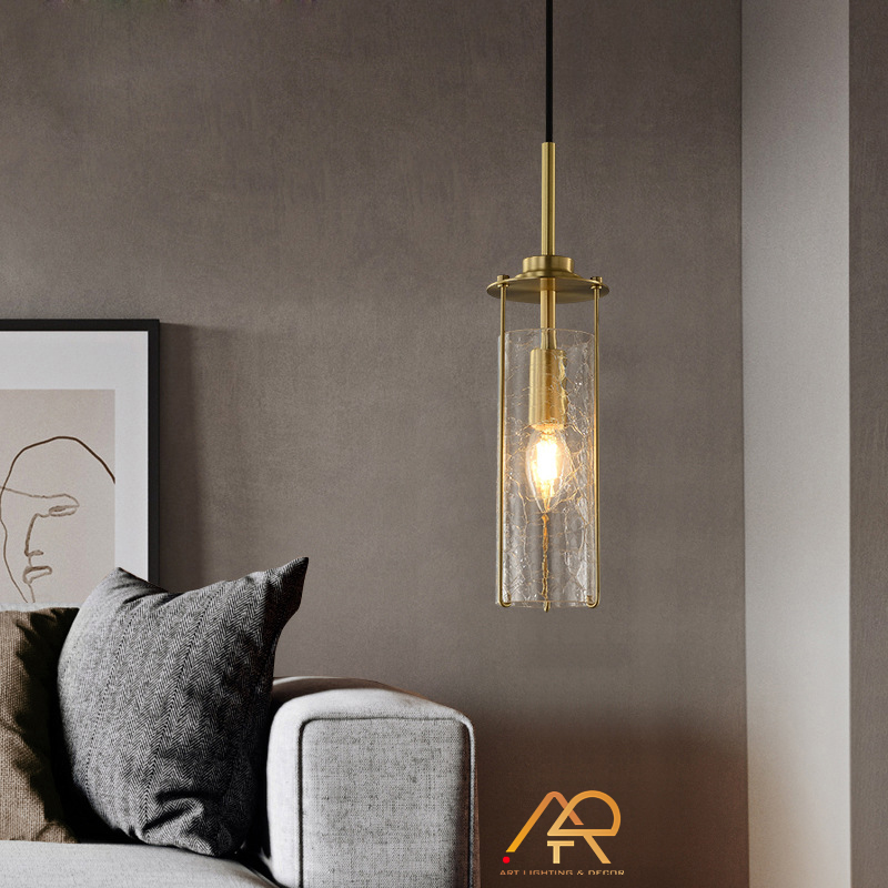 Đèn thả đồng chao thủy tinh ART4001