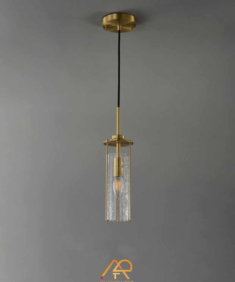 Đèn thả đồng chao thủy tinh ART4001