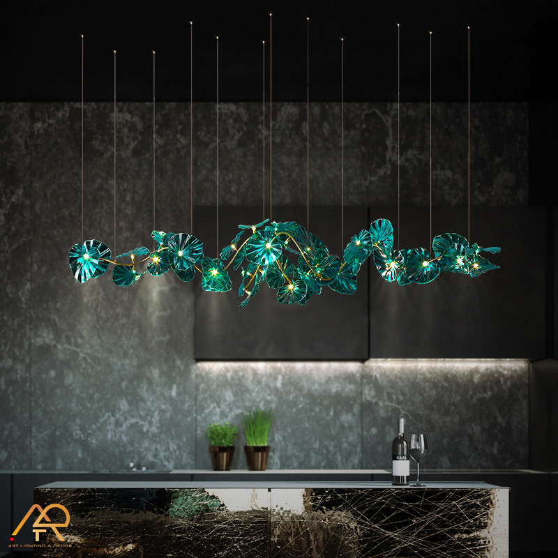 Đèn chùm lá sen nghệ thuật cho khách sạn ART 5015