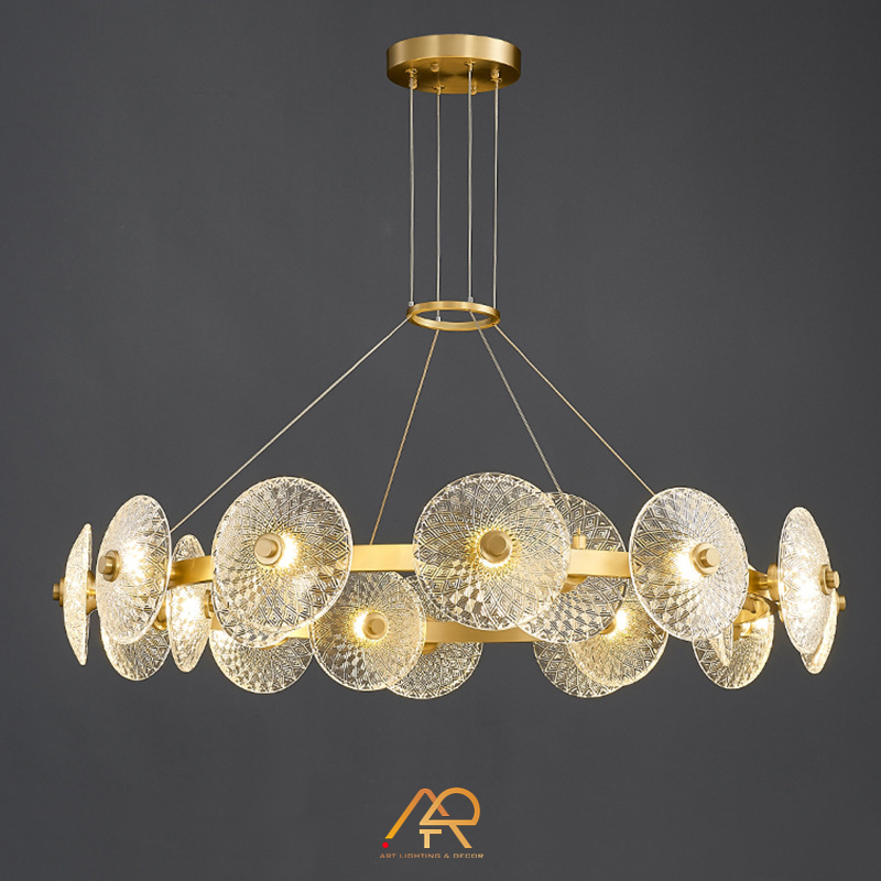 Đèn chùm phòng khách hiện đại 