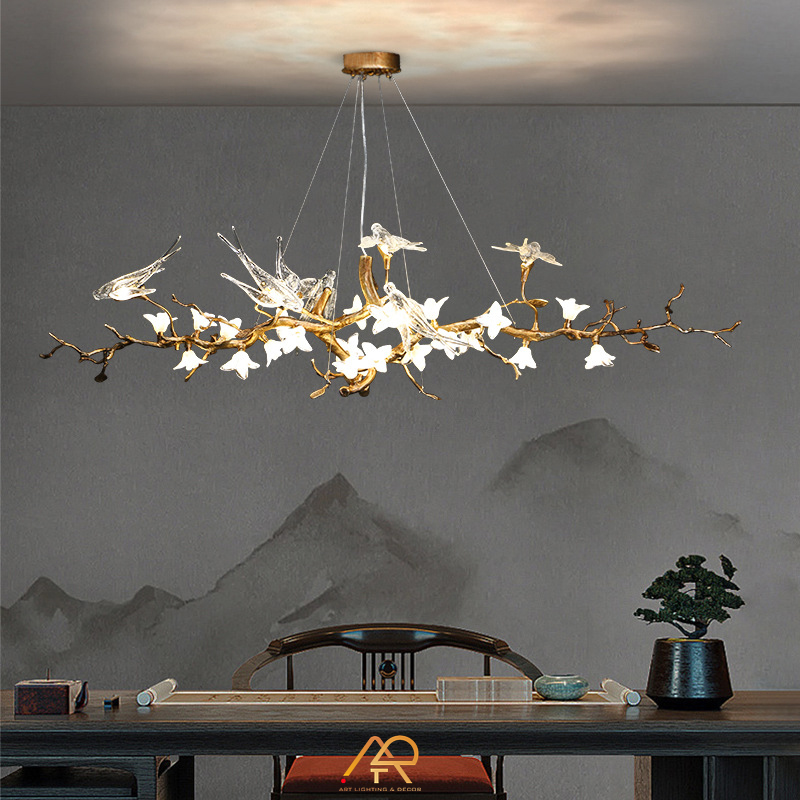 Đèn chùm serip bằng đồng cao cấp ART-7014