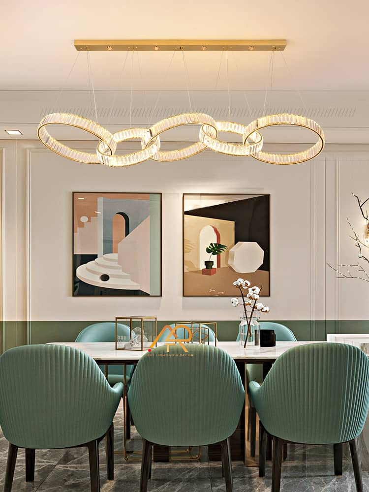 Đèn thả bàn ăn pha lê 529