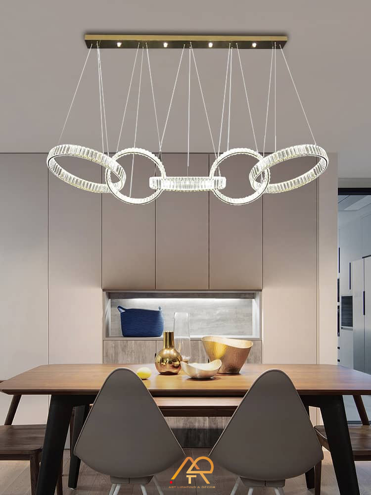 Đèn thả bàn ăn pha lê 529