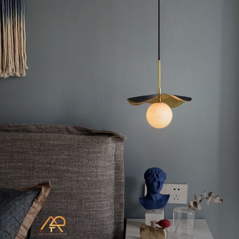 Đèn thả đồng chao đá nghệ thuật ART4012