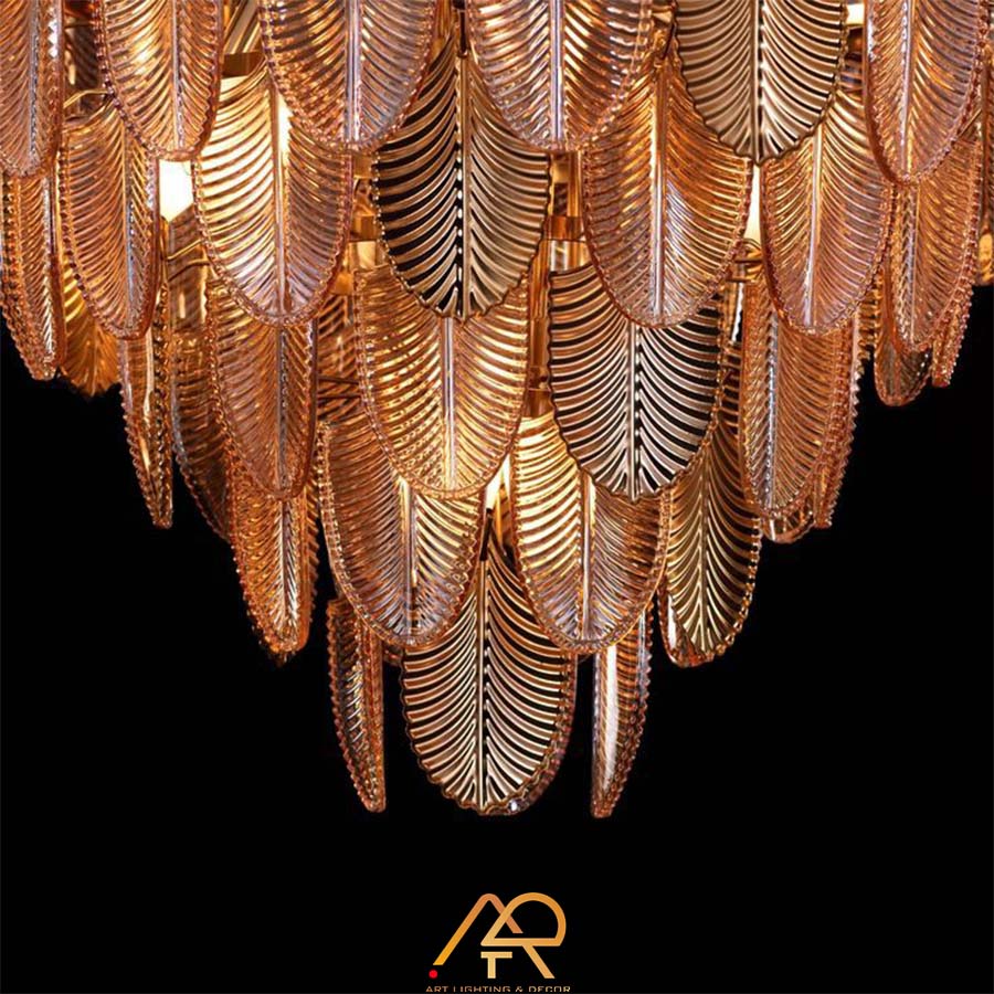 Đèn thả pha lê lông vũ 474