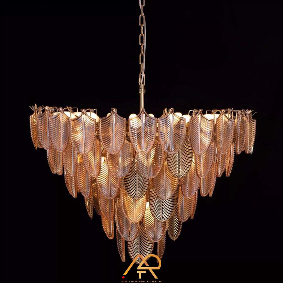 Đèn thả pha lê lông vũ 474