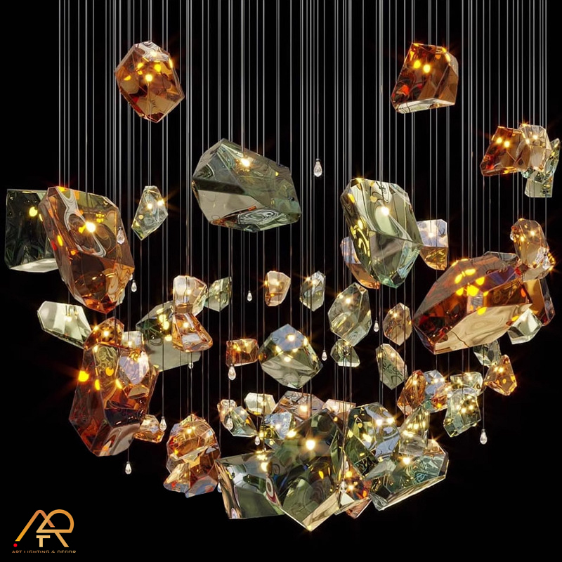 Đèn chùm pha lê thông tầng tự do ART 5014