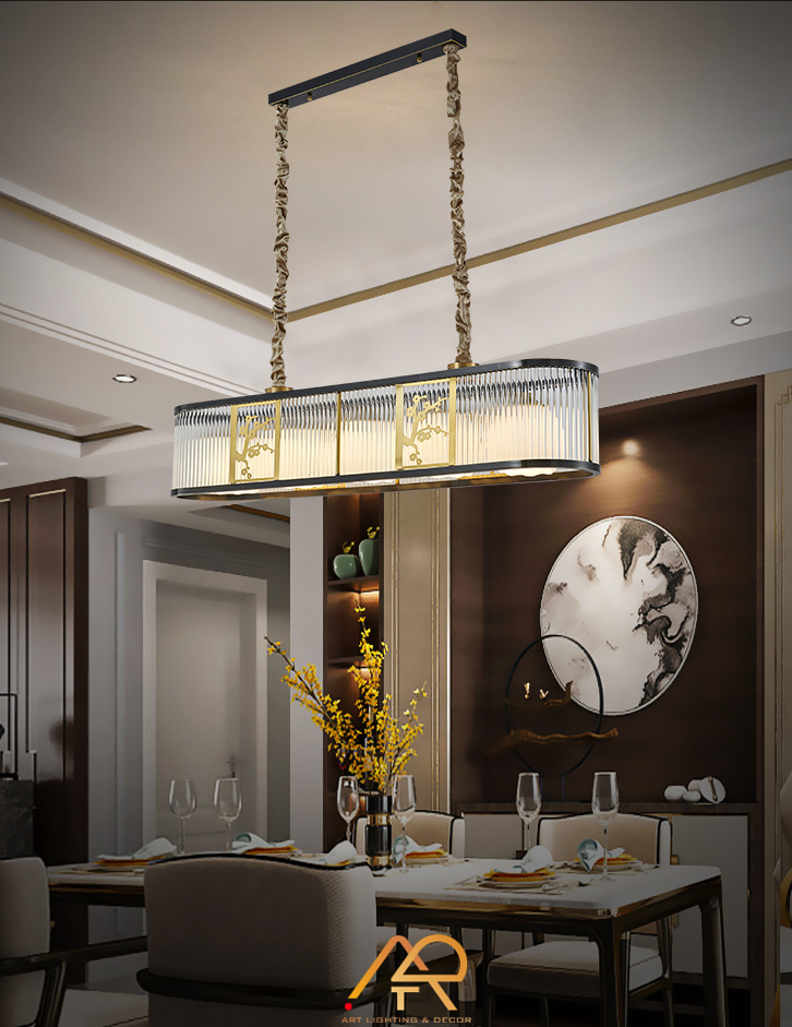 Đèn Chùm Phong Cách Đông Dương Ngọc Lan Luxe ART-7046