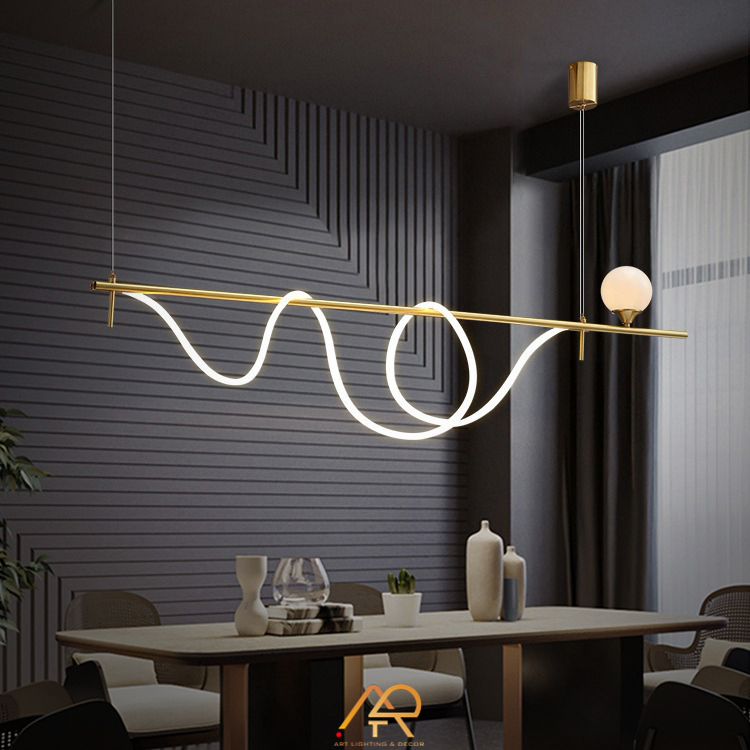 Đèn Thả Trang Trí Sóng Lượn Ánh Vàng Lumina Wave ART-4057