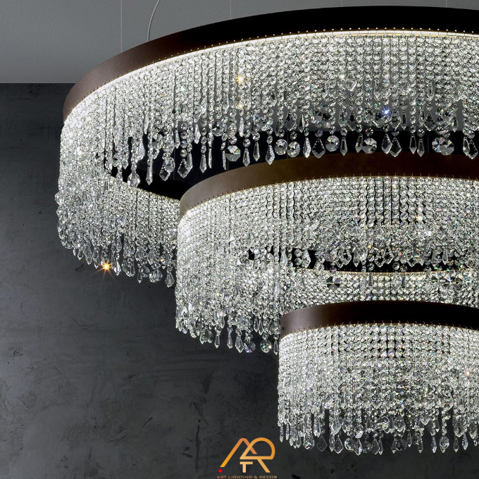 Đèn Chùm Pha Lê Đa Tầng Diamond Halo ART-7049