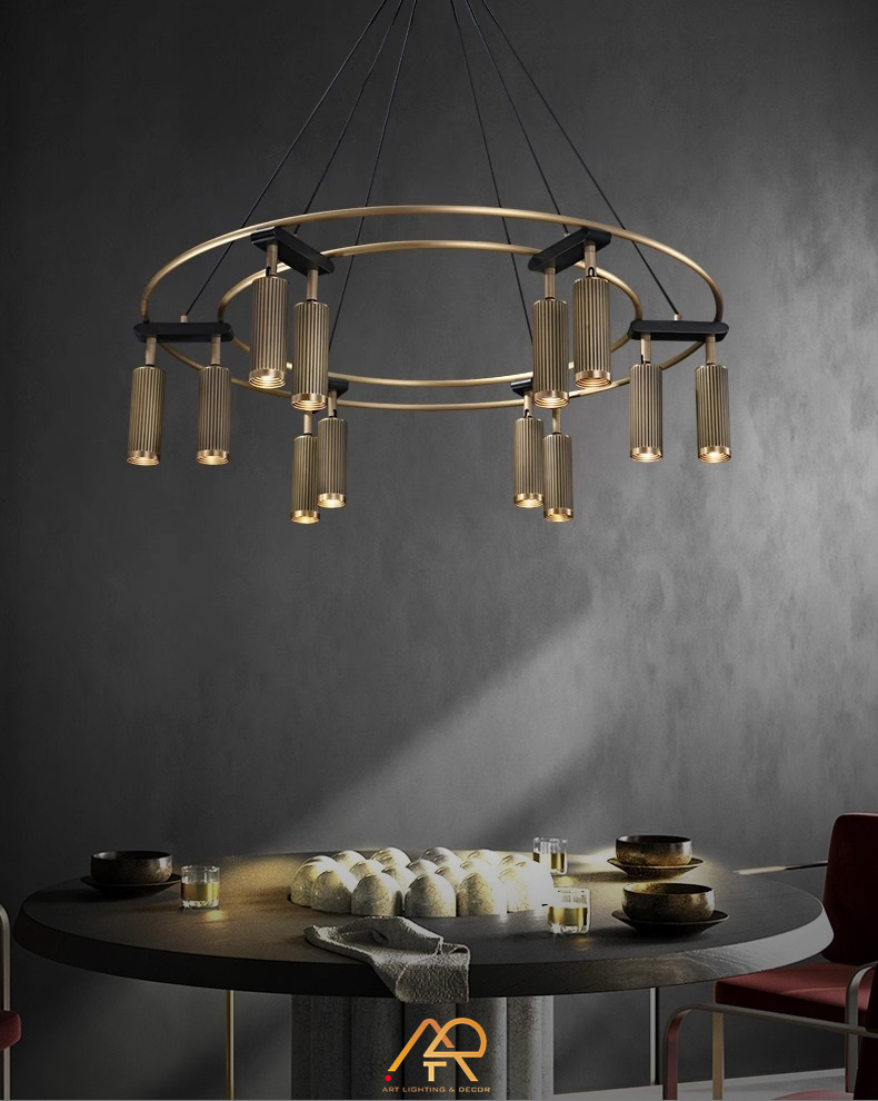 Đèn chùm đồng bắc âu cao cấp ART-7022