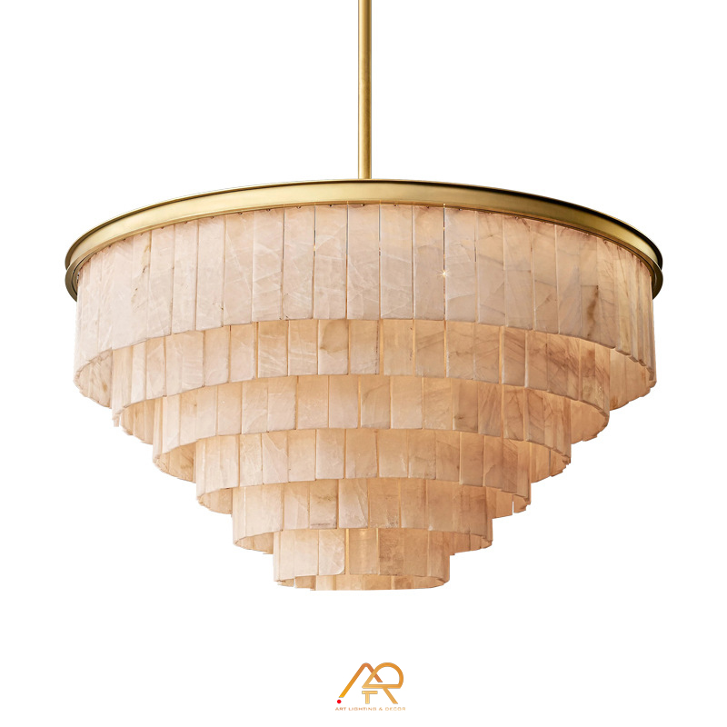 Đèn chùm chao đá tay ban nha cao cấp ART-7017