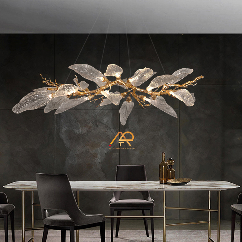 Đèn chùm đồng serip bàn ăn ART-7009B