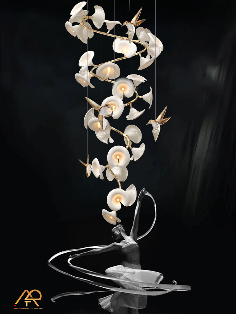 Đèn chùm thông tầng nghệ thuật  ART-5018