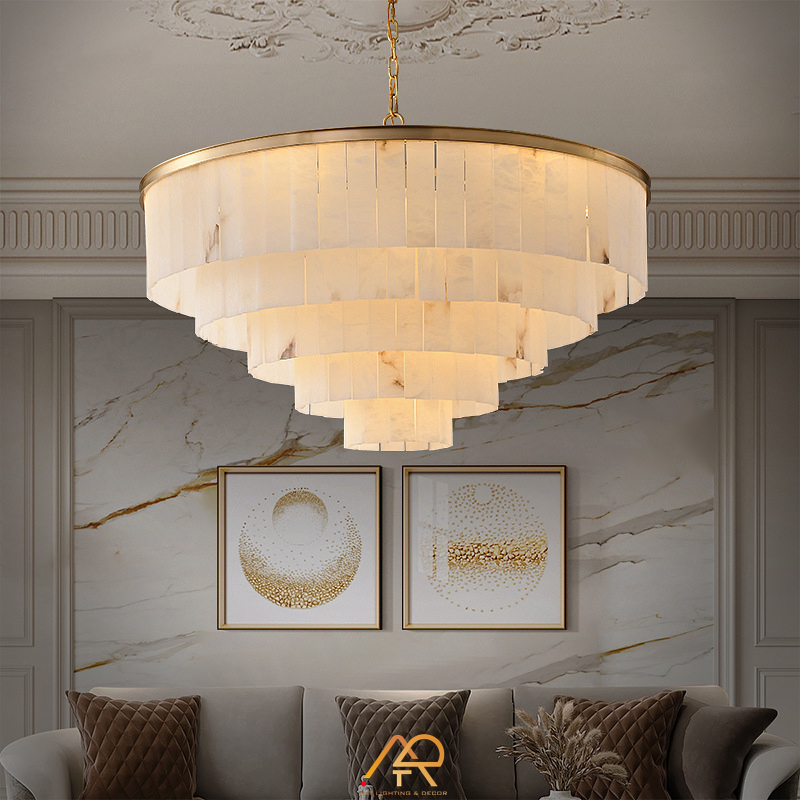  Đèn Chùm Đá Tầng Thác Ánh Sáng Aurora Cascade ART-7033