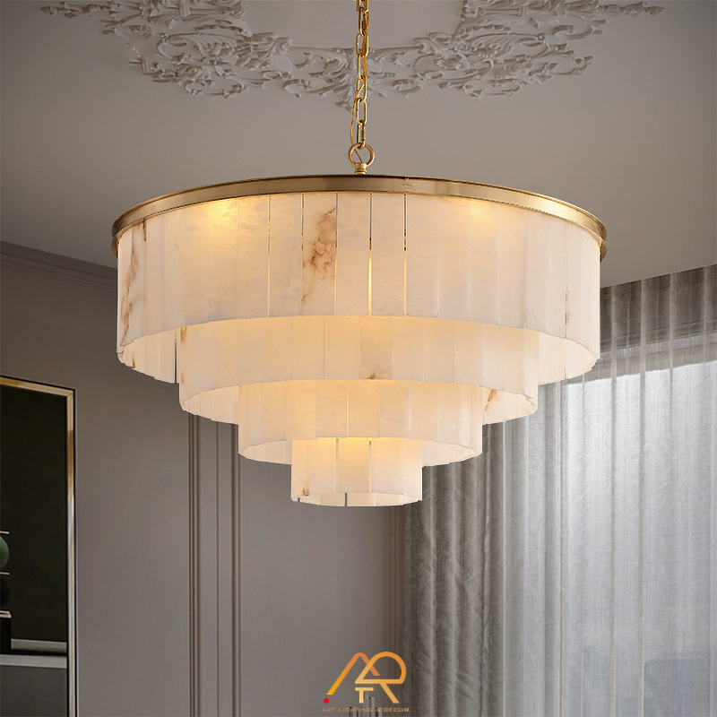 Đèn Chùm Đá Tầng Thác Ánh Sáng Aurora Cascade ART-7033