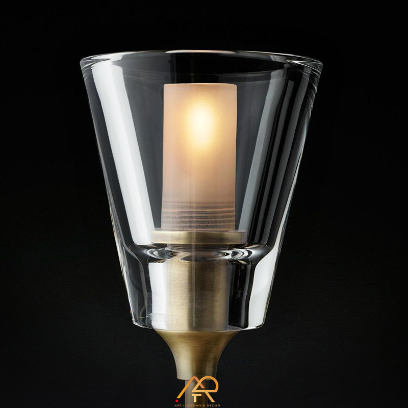 Đèn Vách Thủy Tinh Nến Đồng Aurora Elegance ART-8019