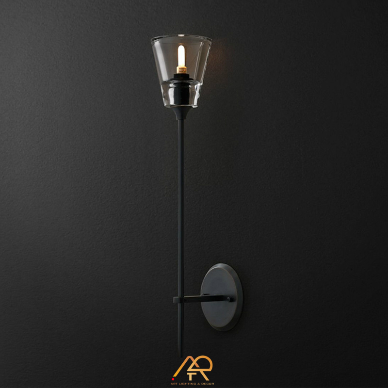 Đèn Vách Thủy Tinh Nến Đồng Aurora Elegance ART-8019