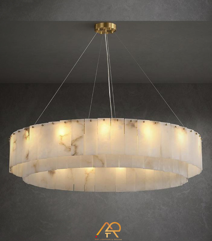 Đèn Chùm Đá Tự Nhiên Hoàng Gia Aurora Grande ART-7041
