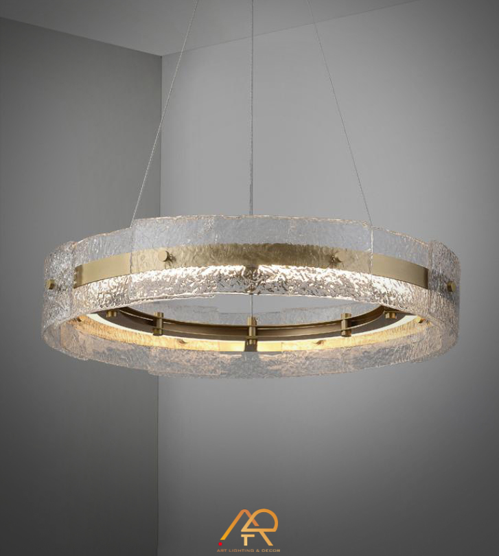 Đèn Chùm Pha Lê Vòng Ánh Kim Chandelier ART-7051
