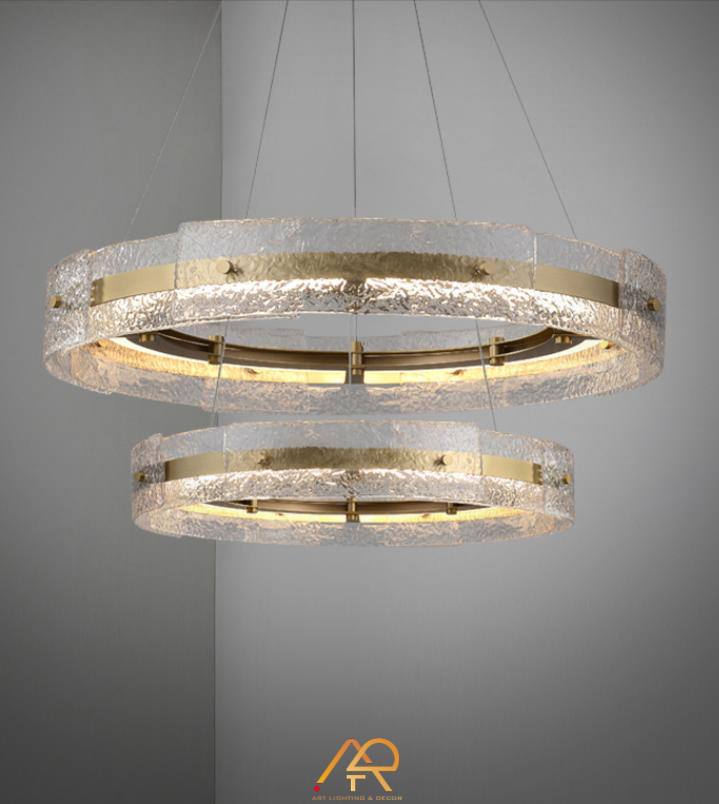 Đèn Chùm Pha Lê Vòng Ánh Kim Chandelier ART-7051