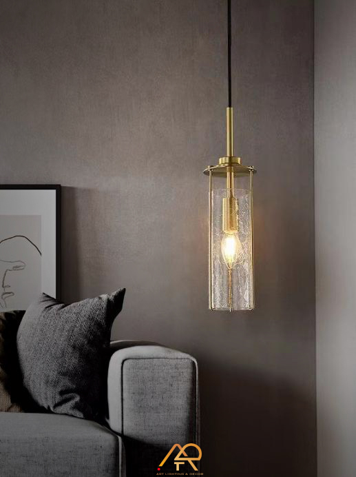 Đèn Thả Thủy Tinh Trụ Vàng Sang Trọng ART-4068