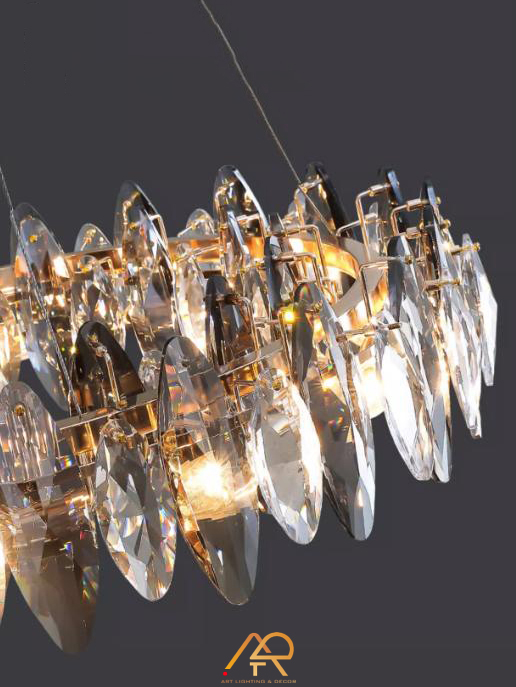 Đèn Chùm Pha Lê Lá Vàng Aurora Leaf ART-7076
