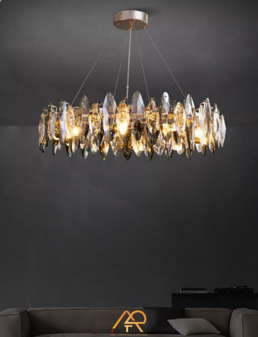 Đèn Chùm Pha Lê Lá Vàng Aurora Leaf ART-7076